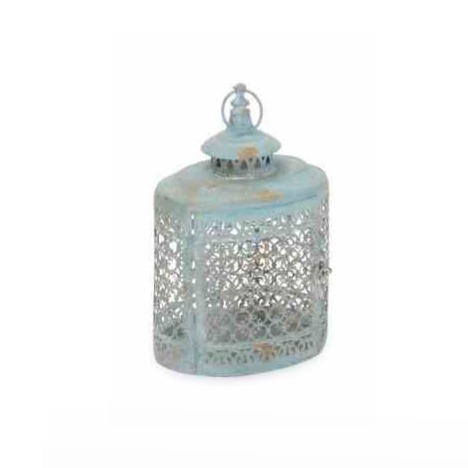 Lanterna Metálica - Azul Claro